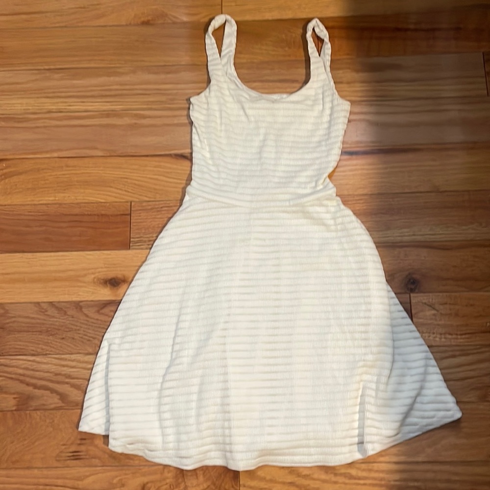 Cream textured stripe Bar III mini dress